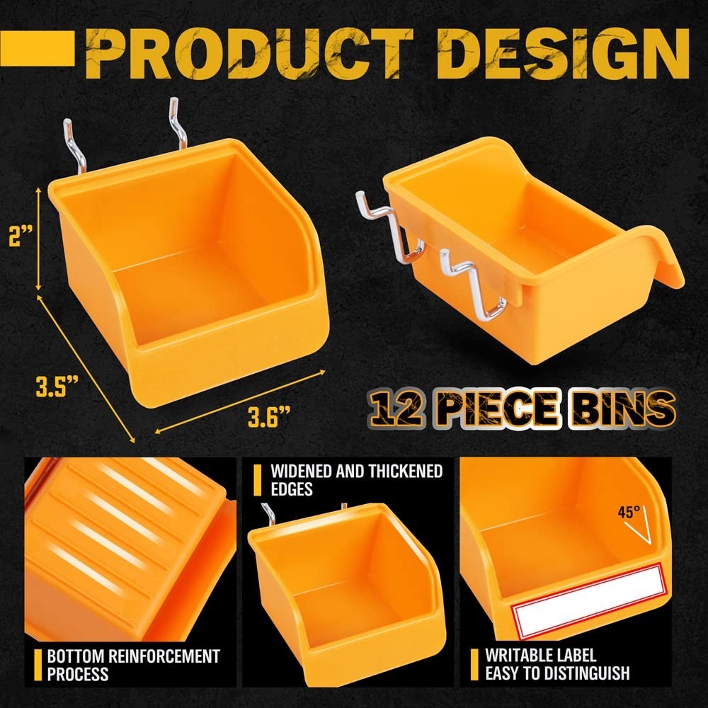 Complete 260-Piece Pegboard Hook Set: Durable & Versatile Workspace Solution