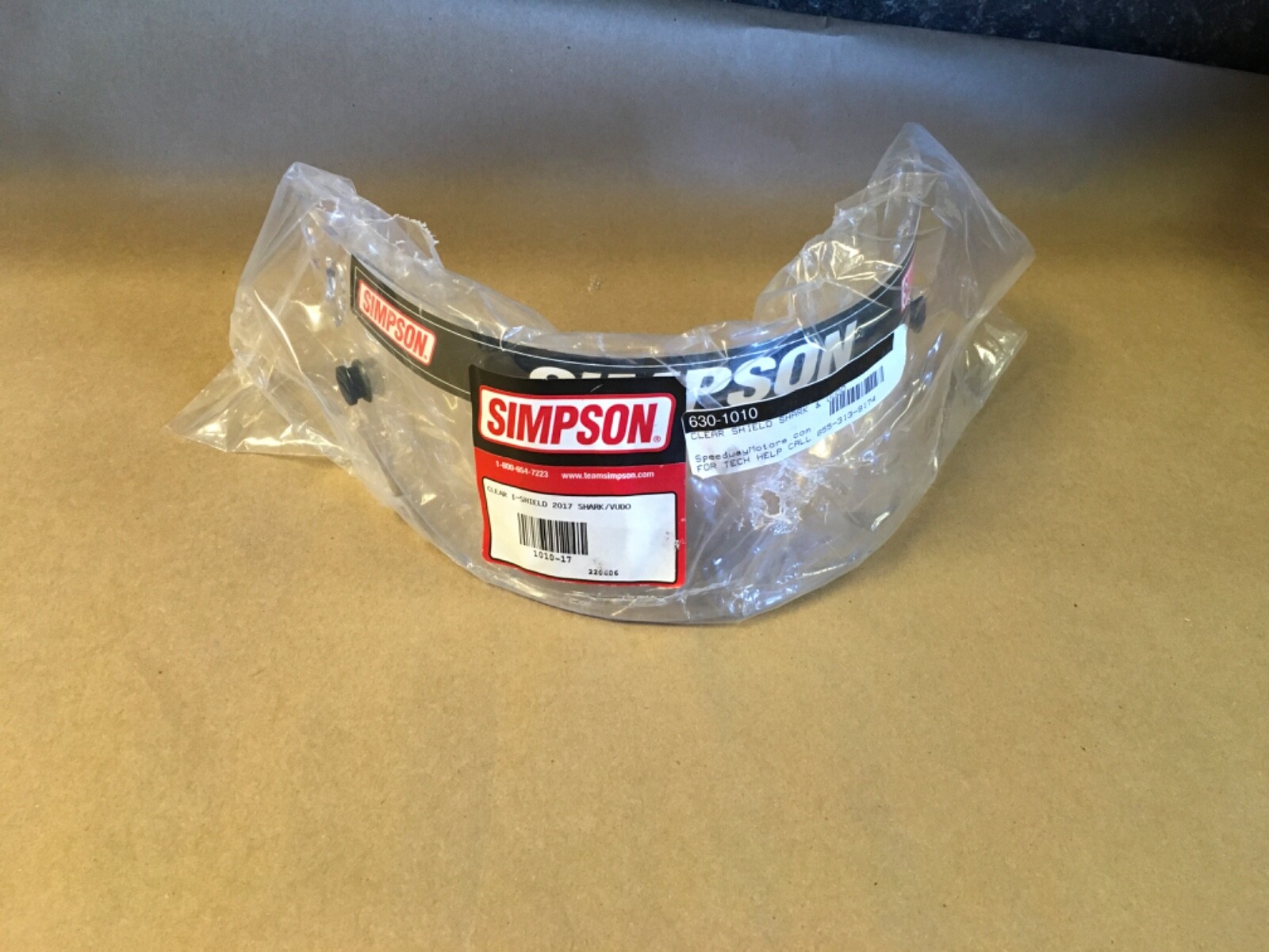 Simpson 1010-17 Helmet Shield Clear Finish for Shark And Vudo Models  (KB)