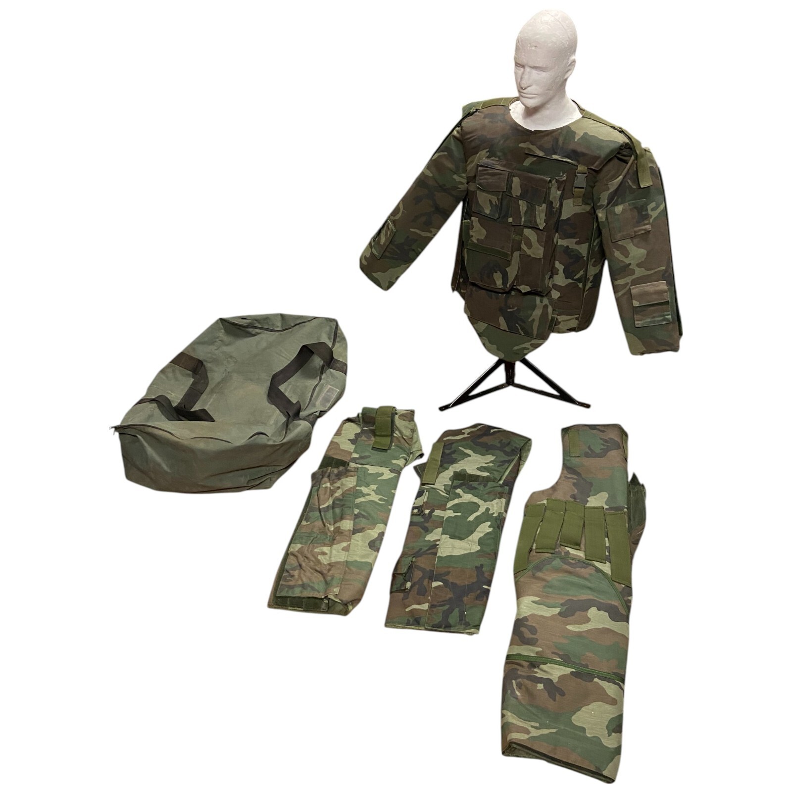Serbian Armed Forces Combat Engineer Frag Protective Suit Set W/ Inserts & Bag