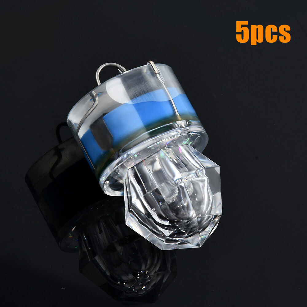 5Pcs Underwater Fishing Flash Light LED Deep Drop Squid Strobe Bait Lure Lamp