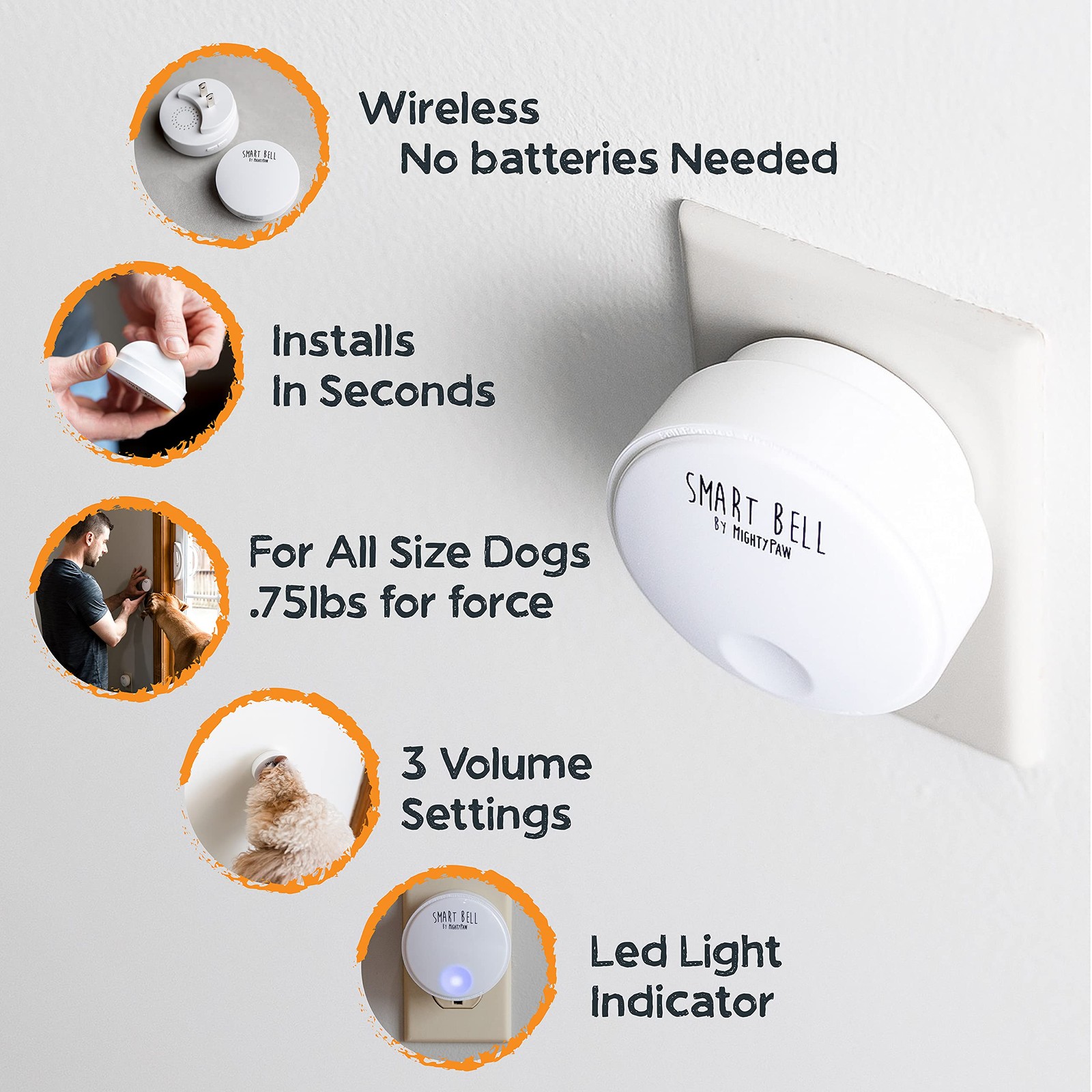 Smart Bell Potty Training Button - Easy, Reliable 2 Pack, Durable