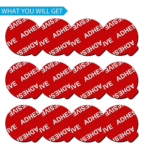 12 Pack Sticky Adhesive Compatible with Socket Base, Double-Sided Replacement