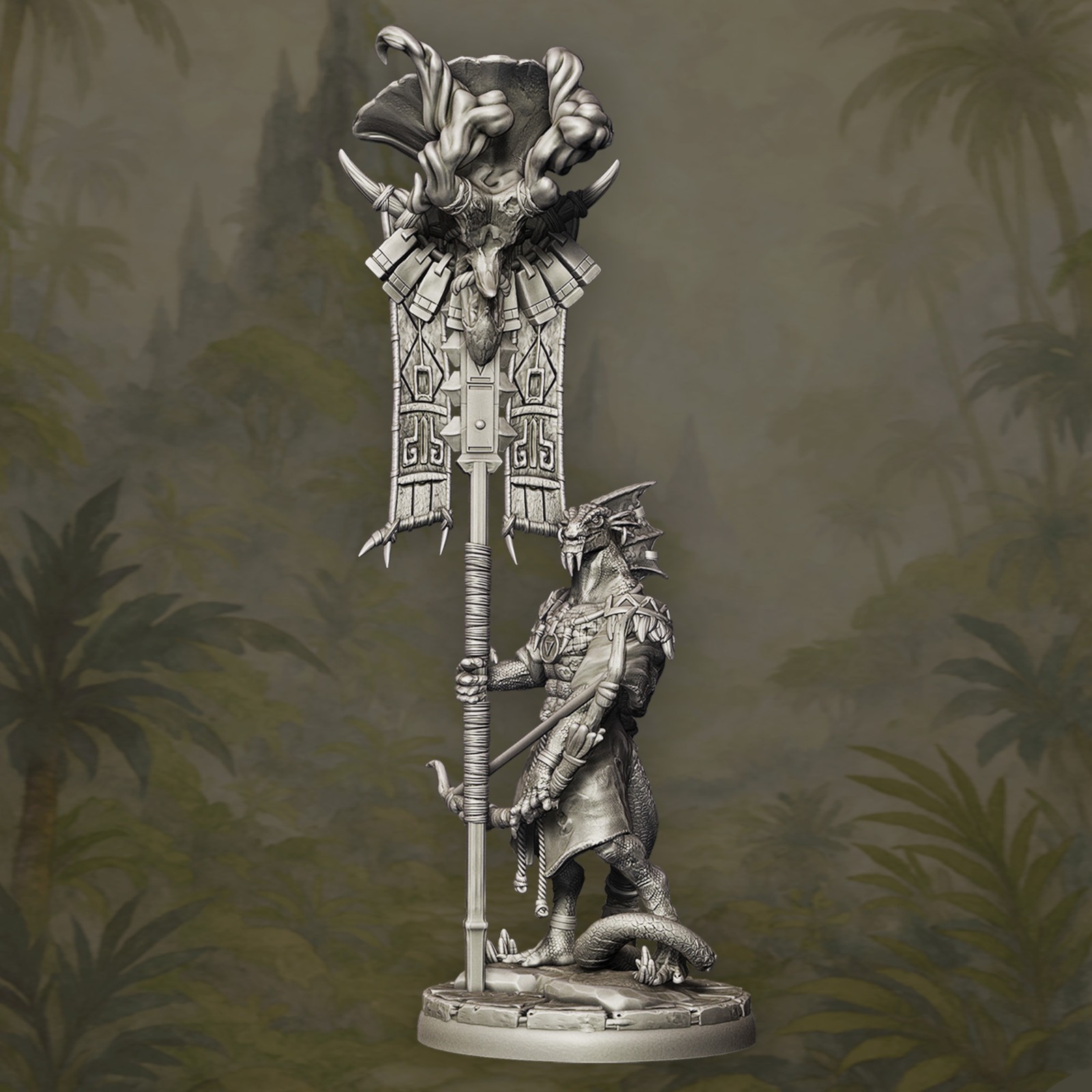 Lizardman Command Group 28mm fantasy