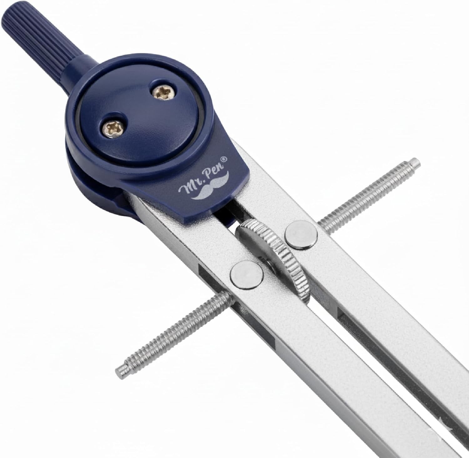 Mr. Pen- Compass for Geometry, with Pencil, Drawing Silver