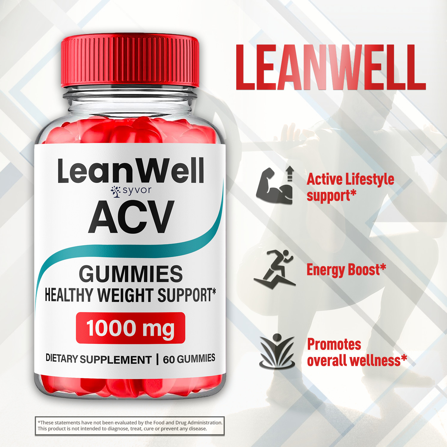 (2 Pack) LeanWell Keto ACV Gummies 1000MG LeanWell Formula Vitamin 120 Gummies