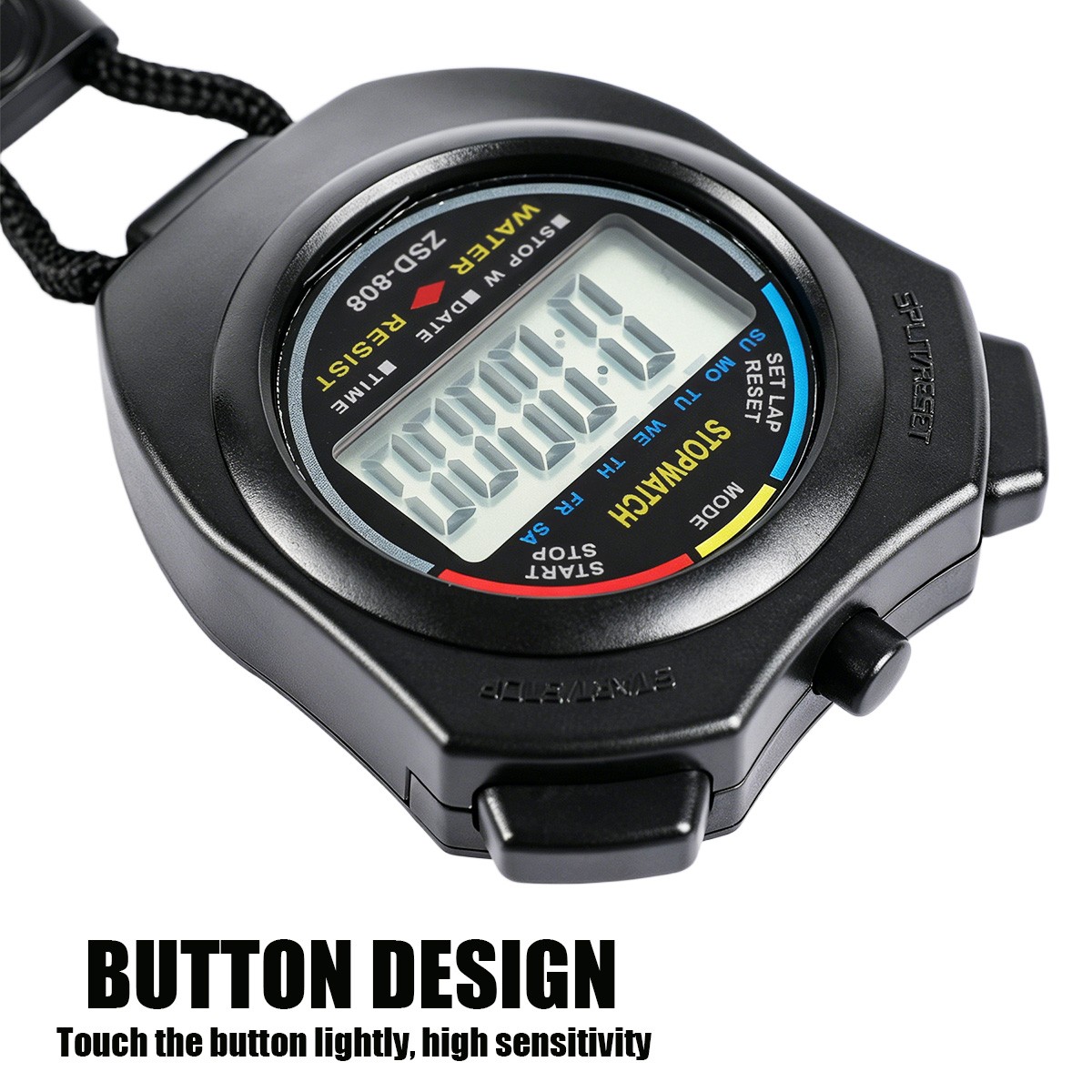 Durable Waterproof Digital Chronograph Multi-function LCD Timer Stopwatch New