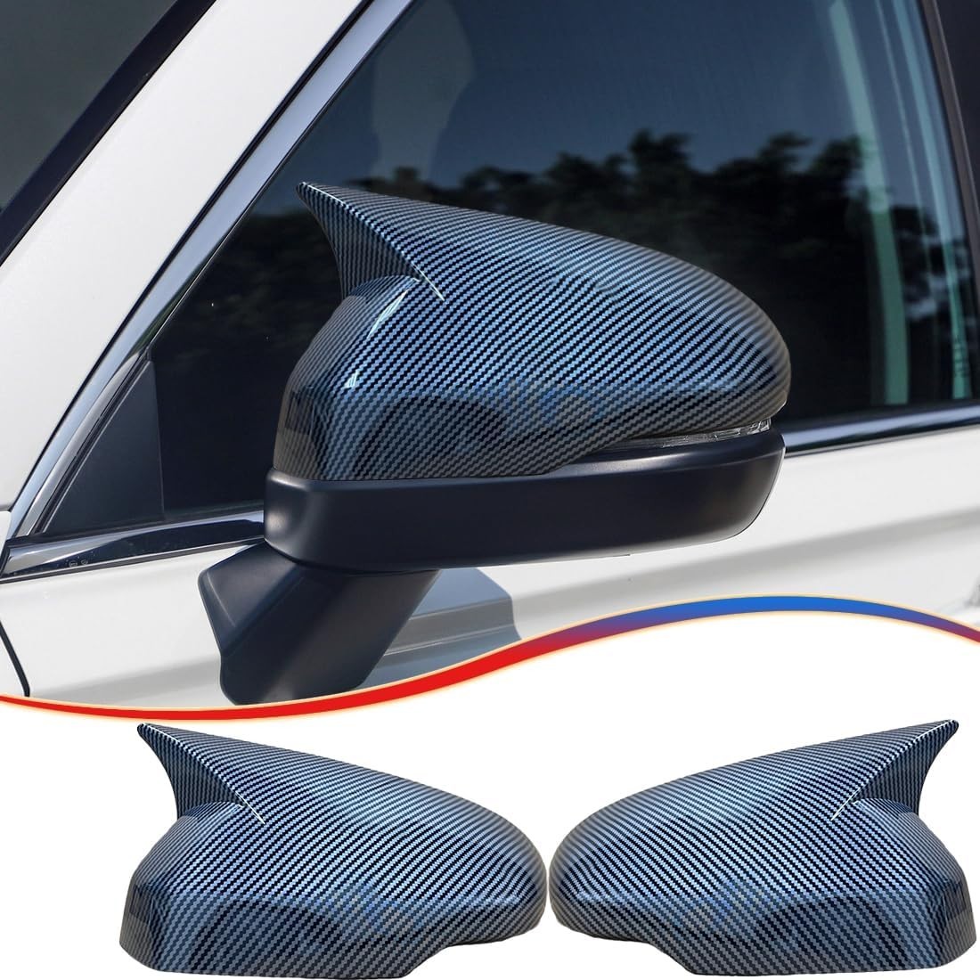 Side Rear View Mirror Cover for Honda CRV 2023 2024 2025 Carbon Fiber Turn Si...