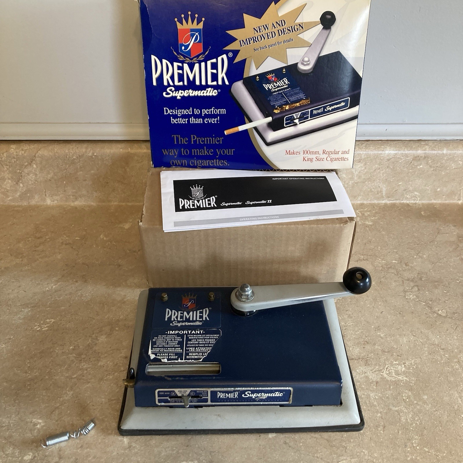 Premier Supermatic Cigarette Injector Machine w/ Box & Manual – Parts/Repair