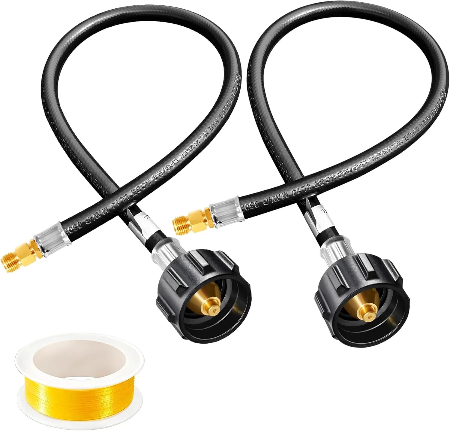 24 inch RV Propane Hose Connect to 2-Stage Auto Changeover Regulator for RVs, Ca