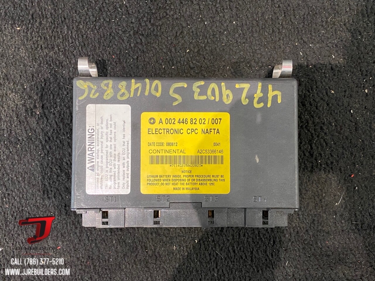 OEM 2012 Freightliner Cascadia CPC Electronic Cab Control A0024462802/007