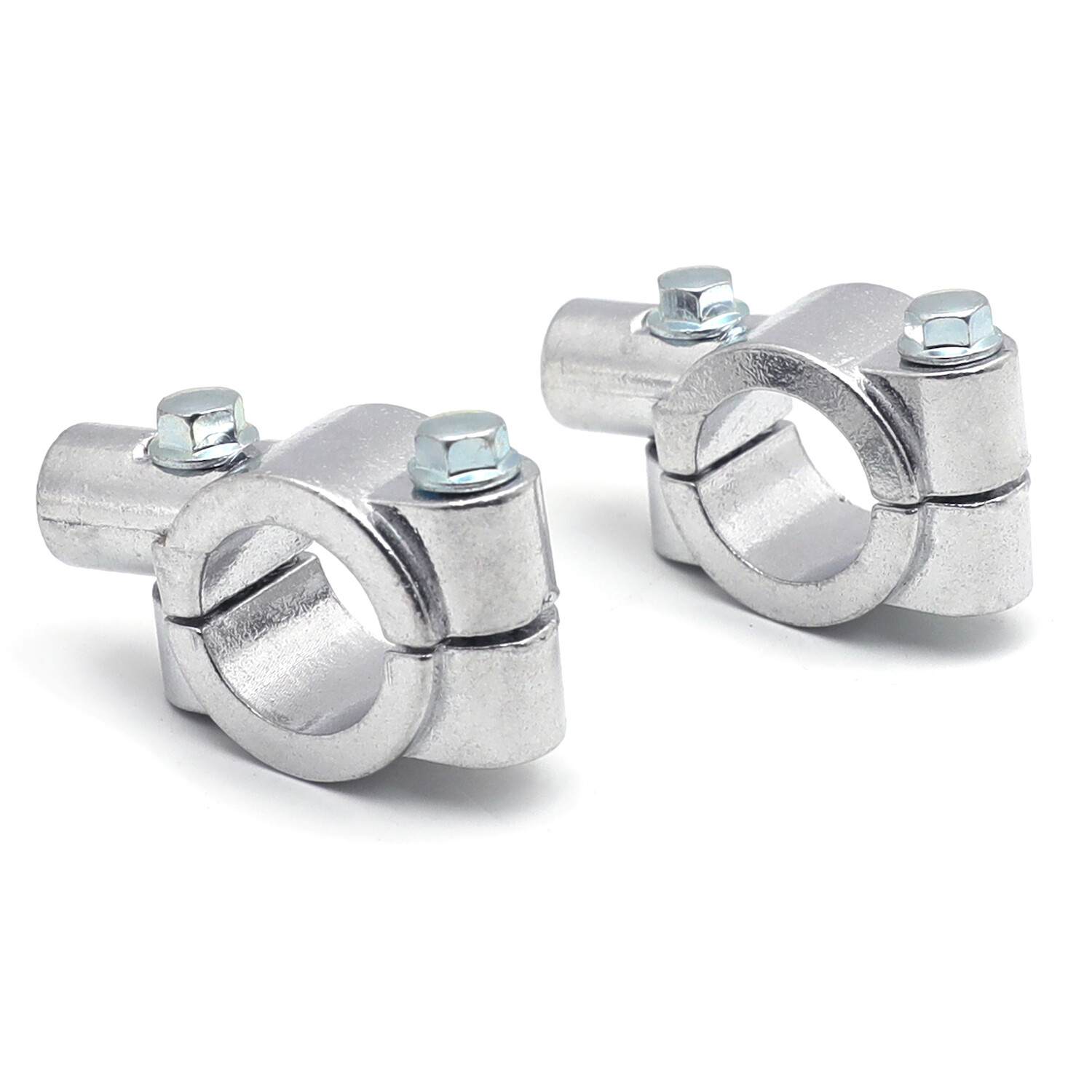 8MM Chrome 7/8" 22mm Motorcycle HandleBar Mirror Thread Mount Holder Clamp Adapt