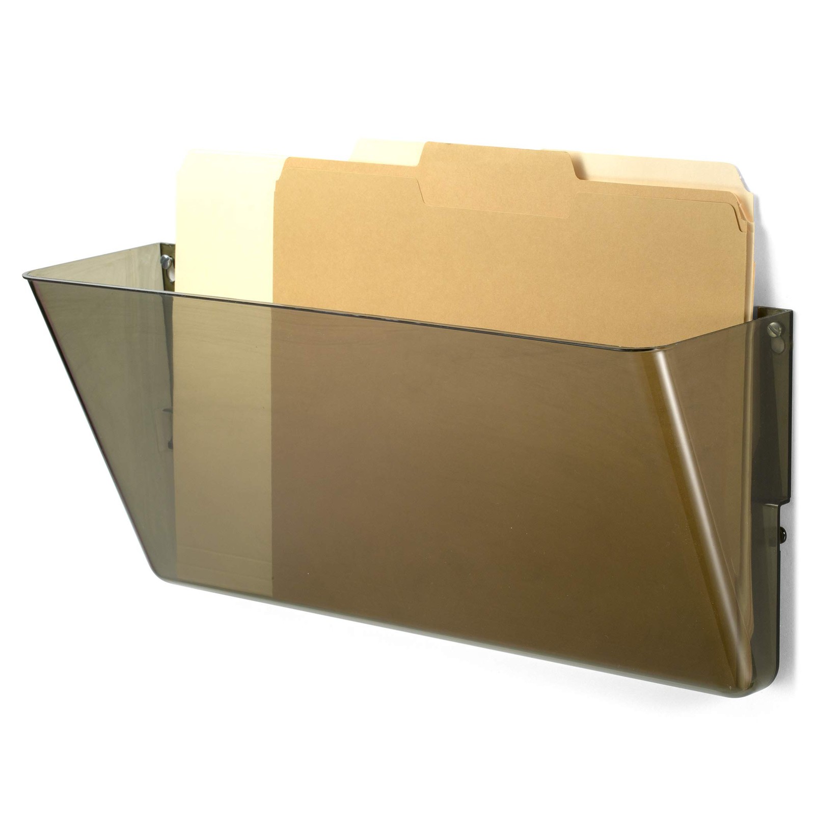 Smoke Plastic WallFile Pocket Single Legal/Letter Size 16.19x4.13x7 Inch
