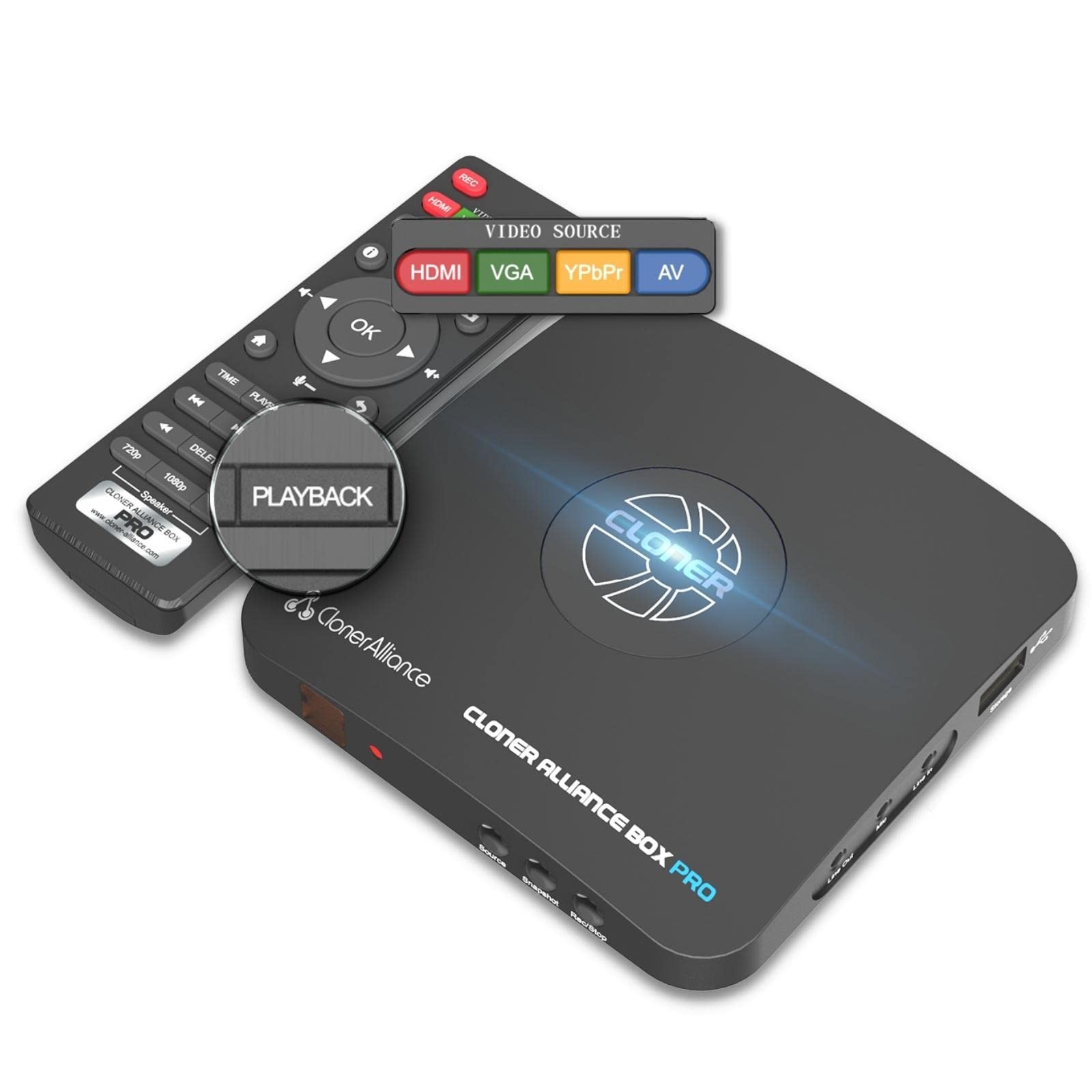 Cloneralliance Pro CA-998P 1080P Capture HDMI Video Capture Box -