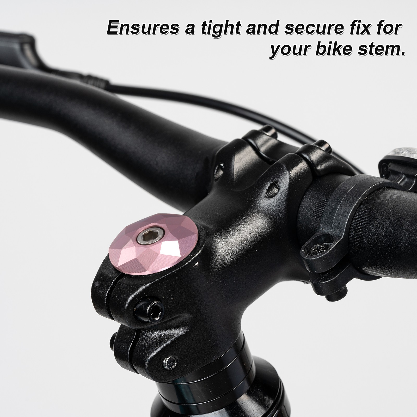 Bicycle Headset Stem Top Cap 1-1/4" OD with M6 Bolt Pink