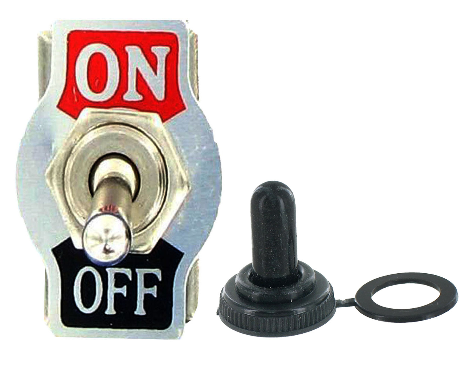 Heavy Duty  20A SPST 2 Terminal ON/OFF Toggle Switch W/Waterproof Boot 1801-5001