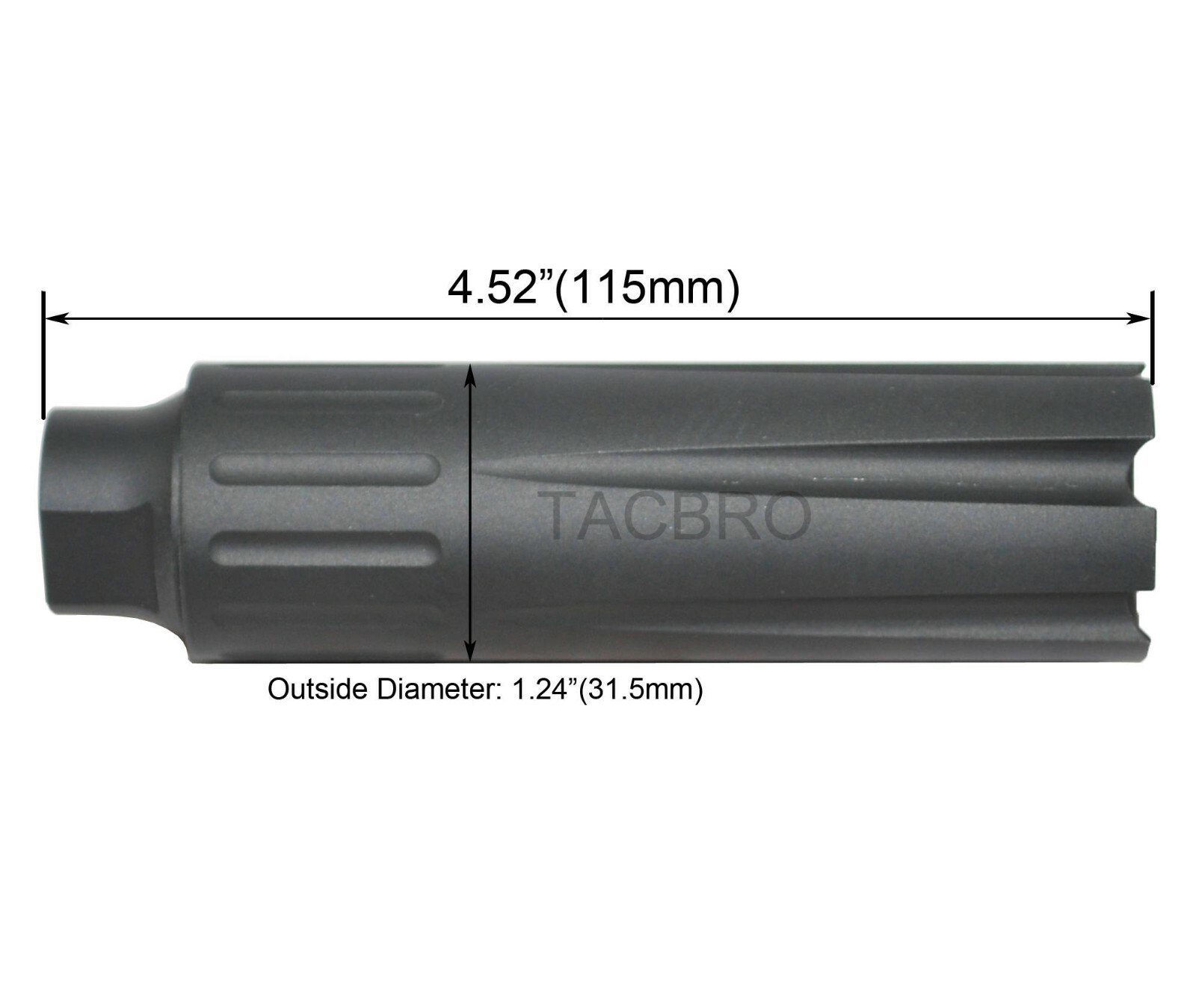 Black Aluminum Linear Compensator 5/8x24 Thread Pitch For .308 308
