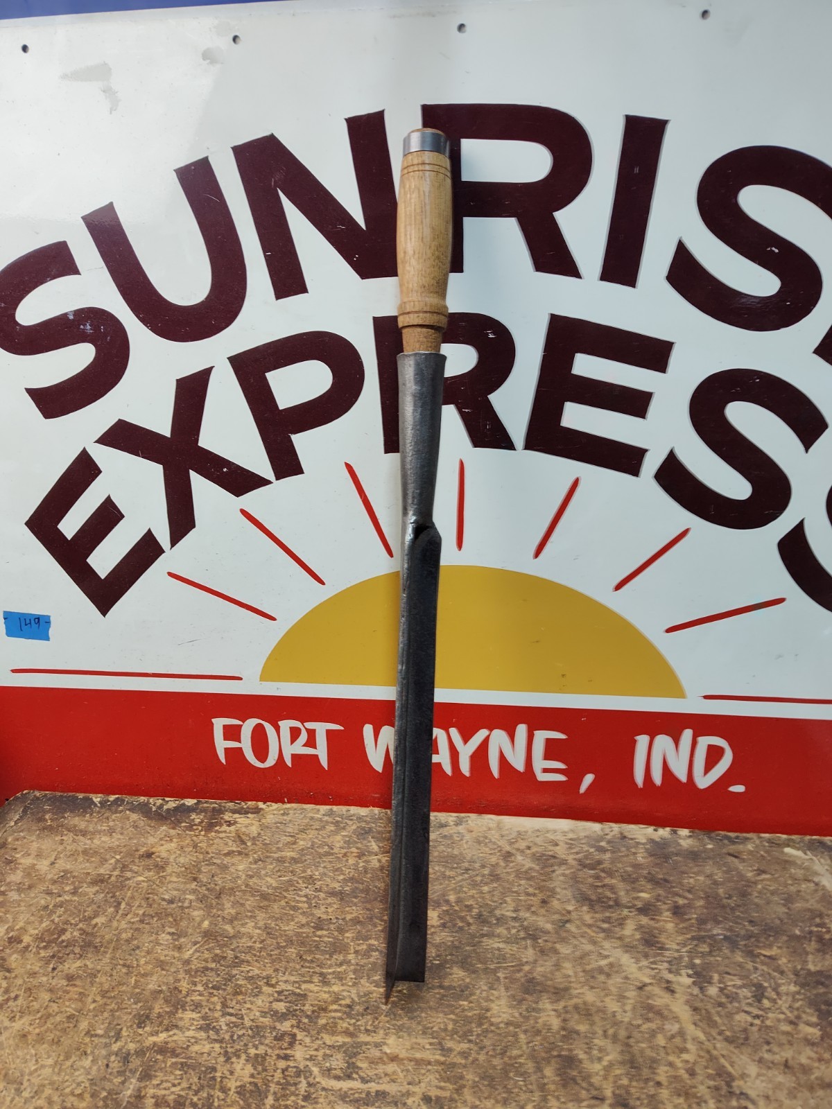 Early Unmarked 1" Socket Corner Chisel Timber Frame Shipwright Timberframe