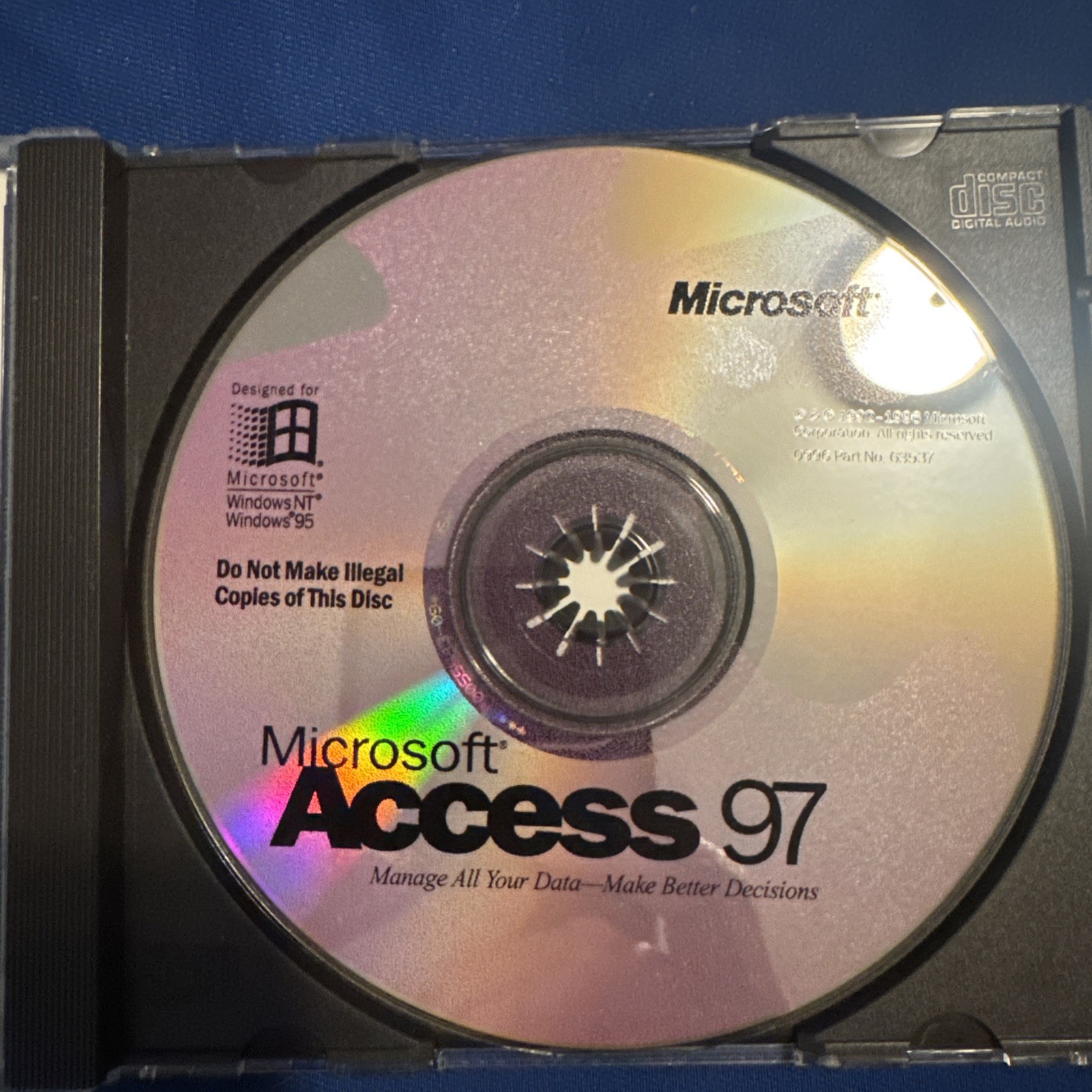 Microsoft Access 97 - Database Management System Disc
