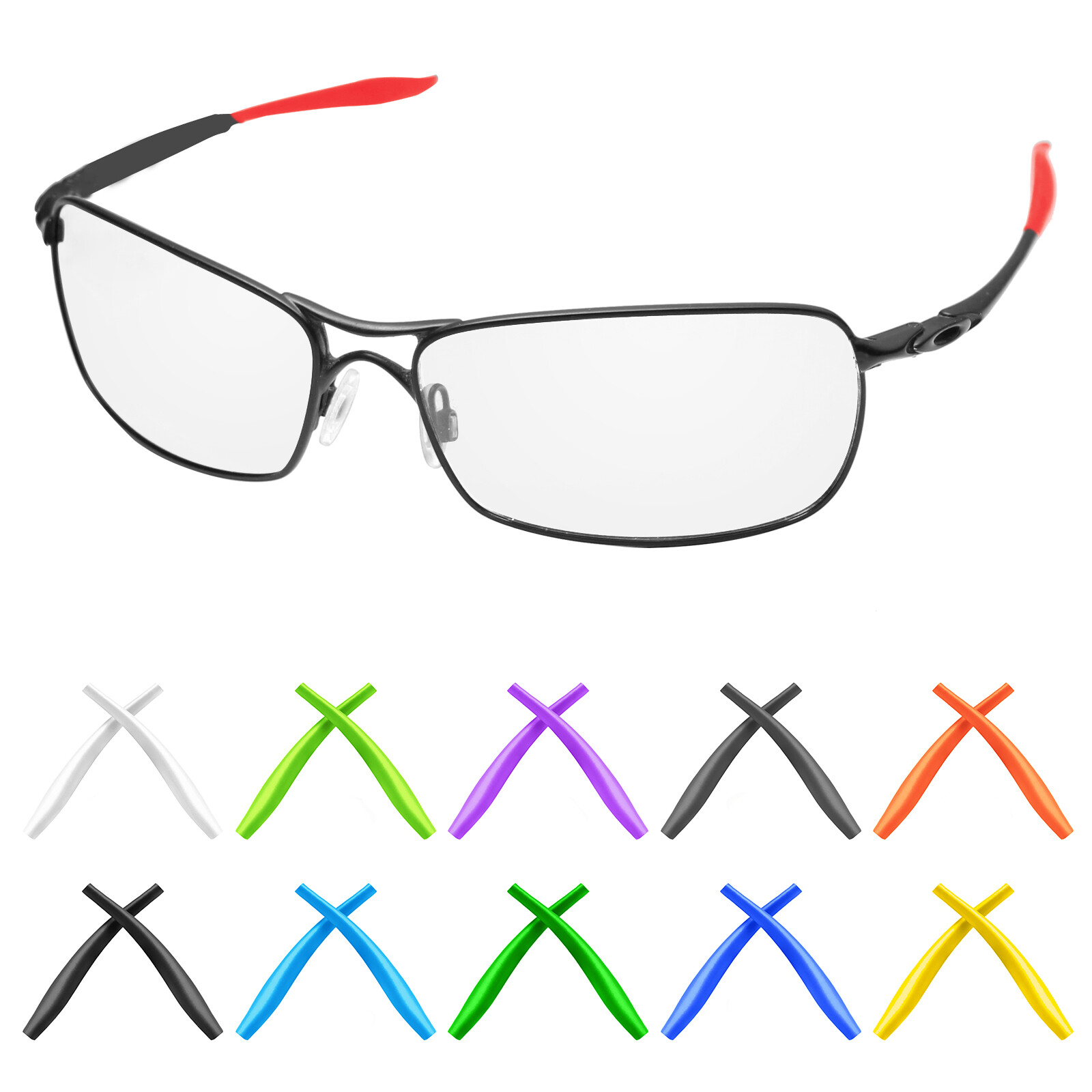 EYAR Rubber Earsocks Replacement for-Oakley Crosshair 2.0 Sunglasses
