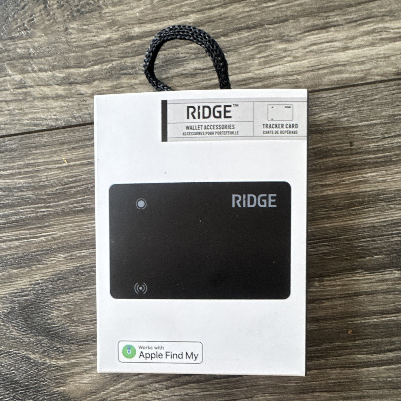 Ridge Tracker Card Wallet Accessory, Works with Apple Find My (Black)