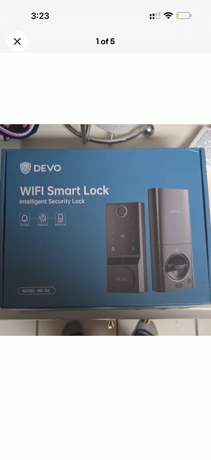 DEVO WiFi Smart Lock G3 Doorbell Fingerprint Intelligent Security