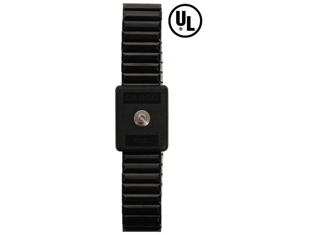 Desco 9044 - Premium fixed size metal single wire wrist strap - medium / without