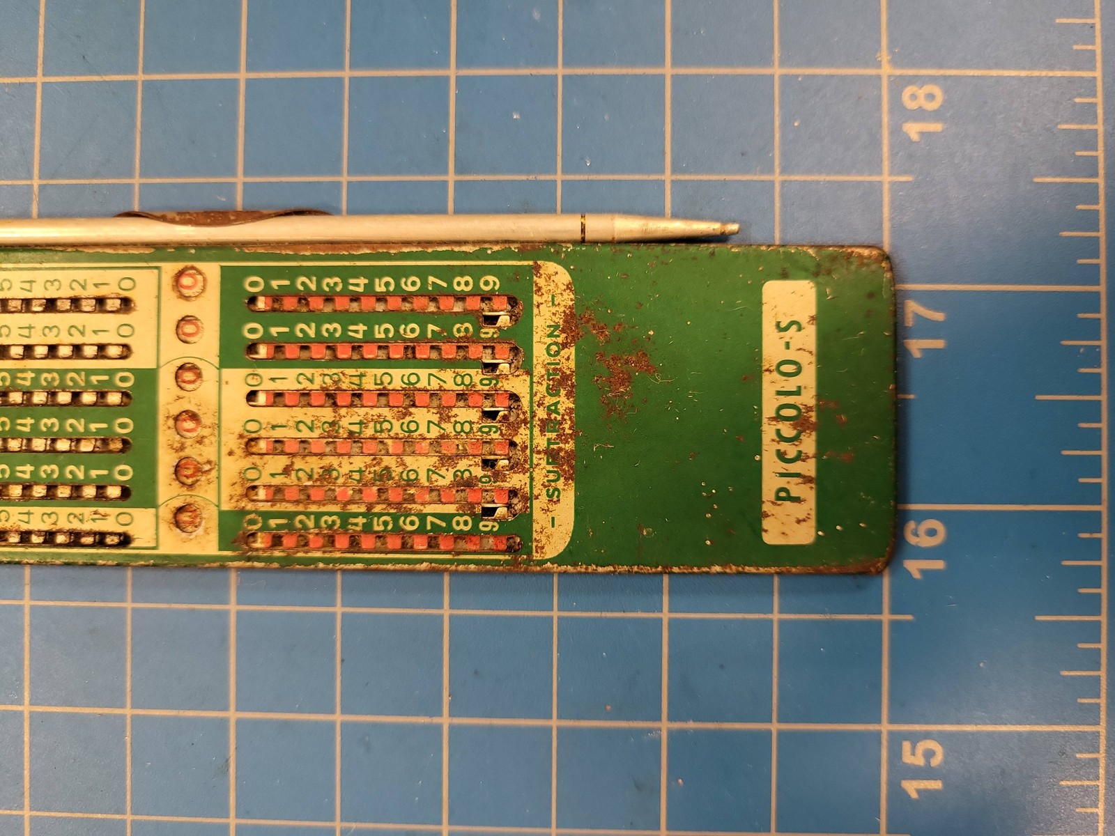 Vintage PICCOLO-S Calculator Slide Rule Adding Machine Germany Collectible Math
