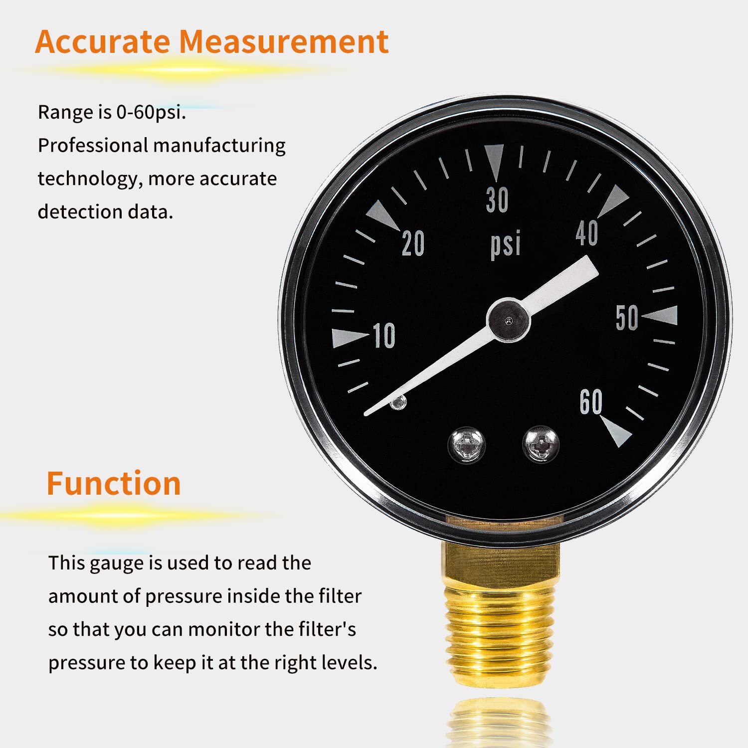 R0556900 0.25" MPT 0-60psi Pressure Gauge for Zodiac Jandy CS CJ Series CS100