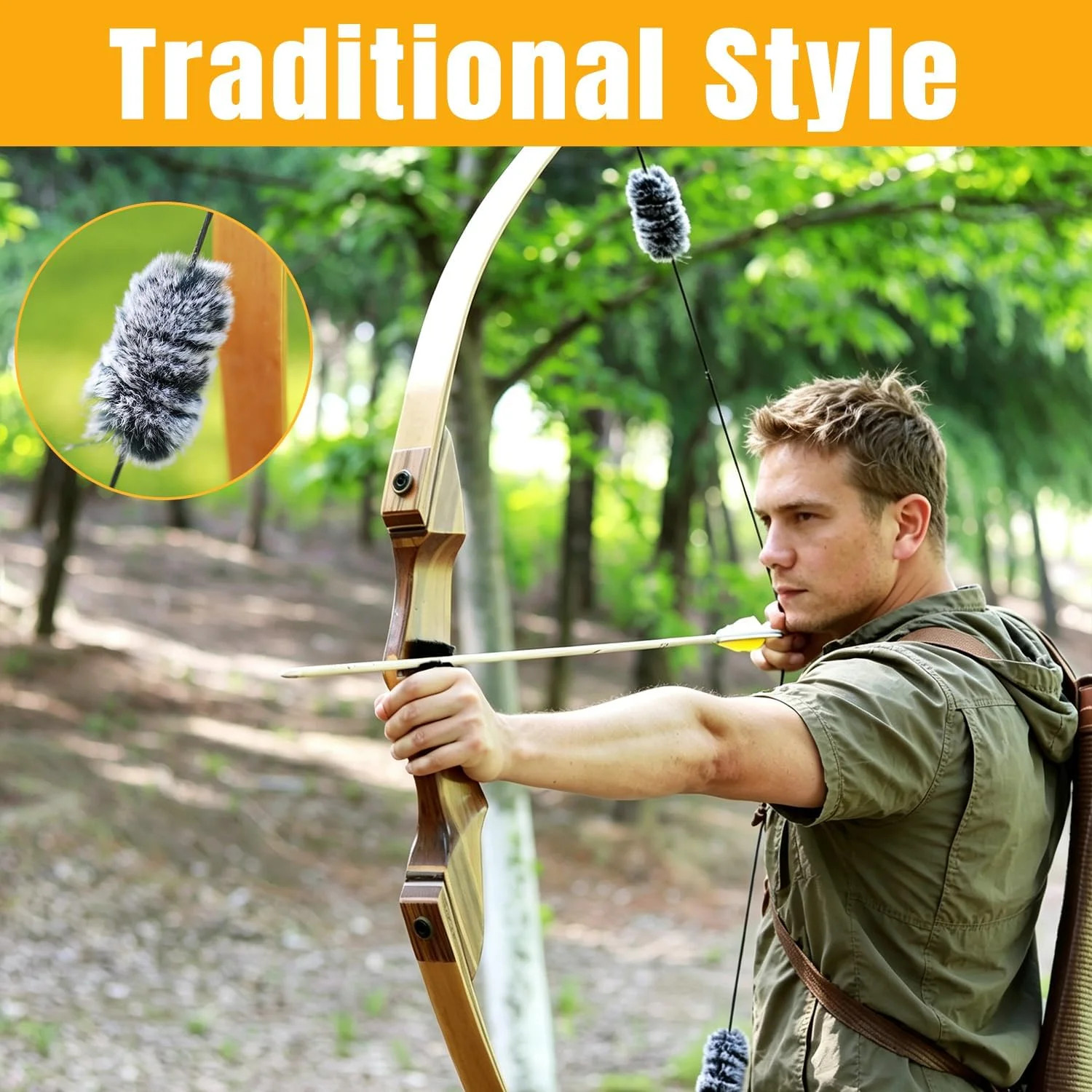 2 Pair Bow String Silencers Soft Bowstring Shock Absorber Stabilizers Archery Bo