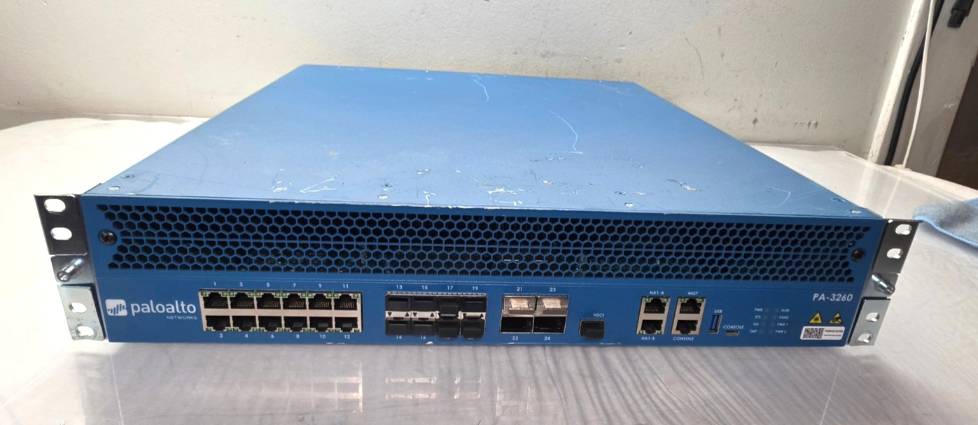 Palo Alto PA-3260 Rack mountable Enterprise Firewall Appliance  H42