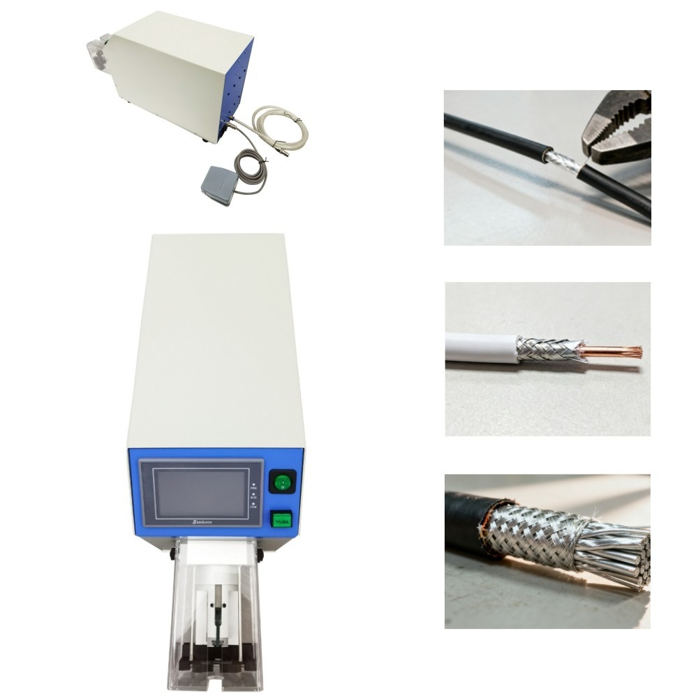 110V Coaxial Cable Multi-Layer Stripping Machine Rotary Wire Stripping Machine
