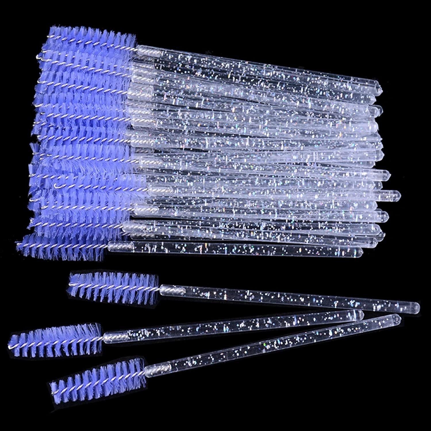 Disposable Mascara Wands Spoolie Brush Crystal Eyebrow Brushes Eyelash