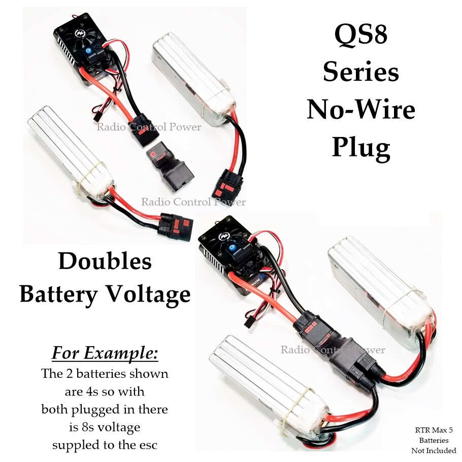 RCP-QS8 Series Plug (No Wire Version) Doubles Battery Voltage NO WIRE QS8