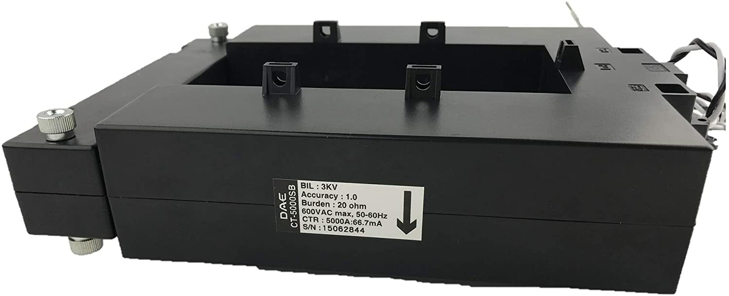 DAE CT-5000SB Split Core CT, 5000A (5000A:66.7mA), 3*5 Inch Inner Dimension