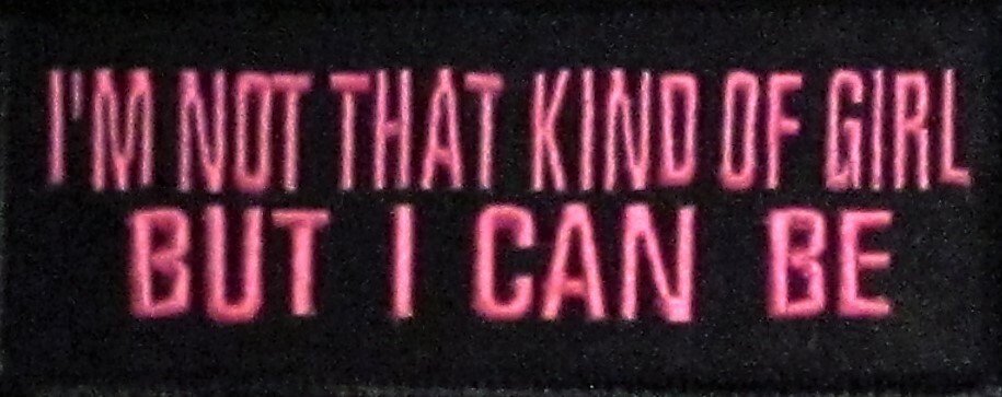 I'M NOT THAT KIND OF GIRL.. EMBROIDERED MOTORCYCLE VEST IRON ON PATCH J-12