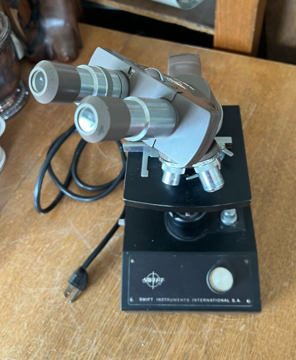 Vintage Swift No. 652415 Microscope with 4 Lenses