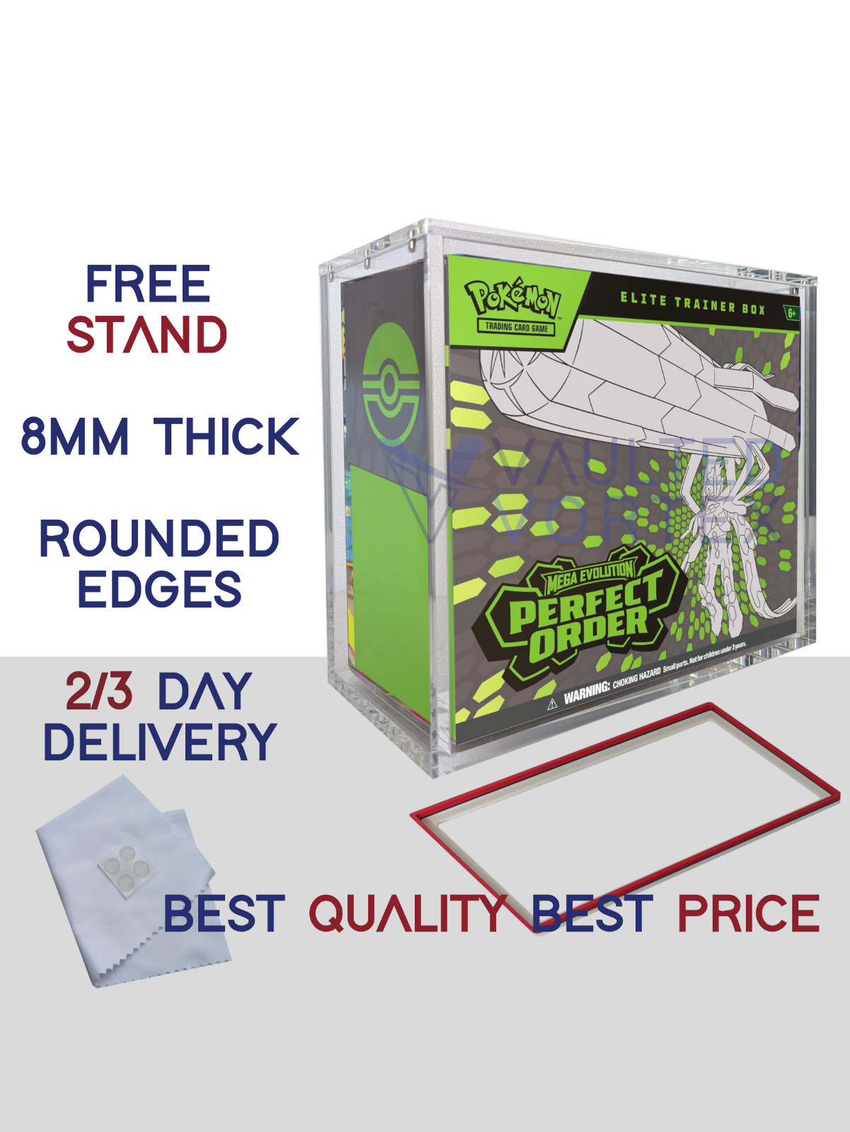 Pokemon ETB Acrylic Case 8mm For Elite Trainer Display Storage Case