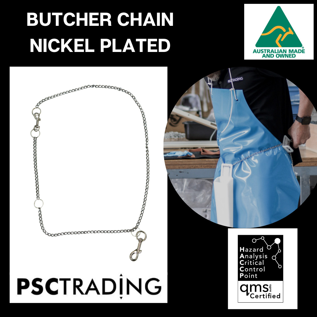 Butchers Chain Belt Nickel Plated for Knife Pouch - Perfect for Chefs, Hunters
