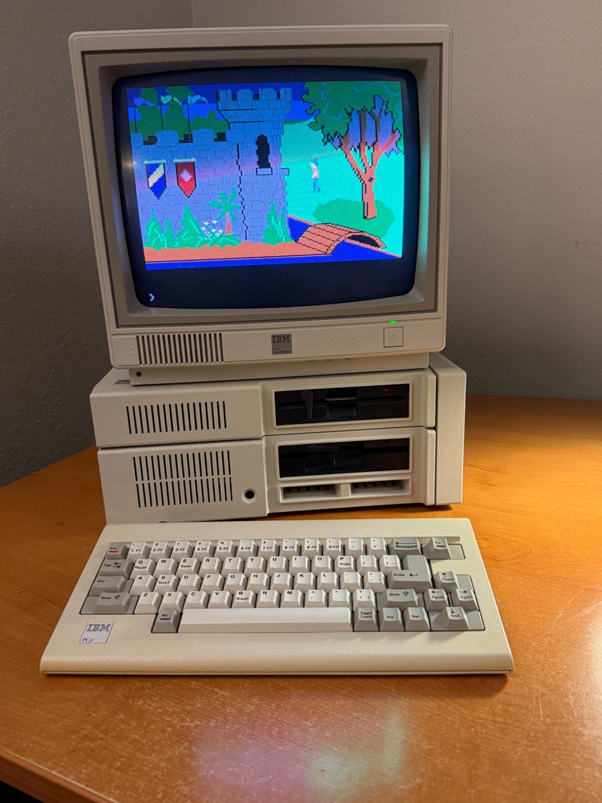 Vintage IBM PCjr  w/Racore Expansion, Monitor and Keyboard - Excellent Condition