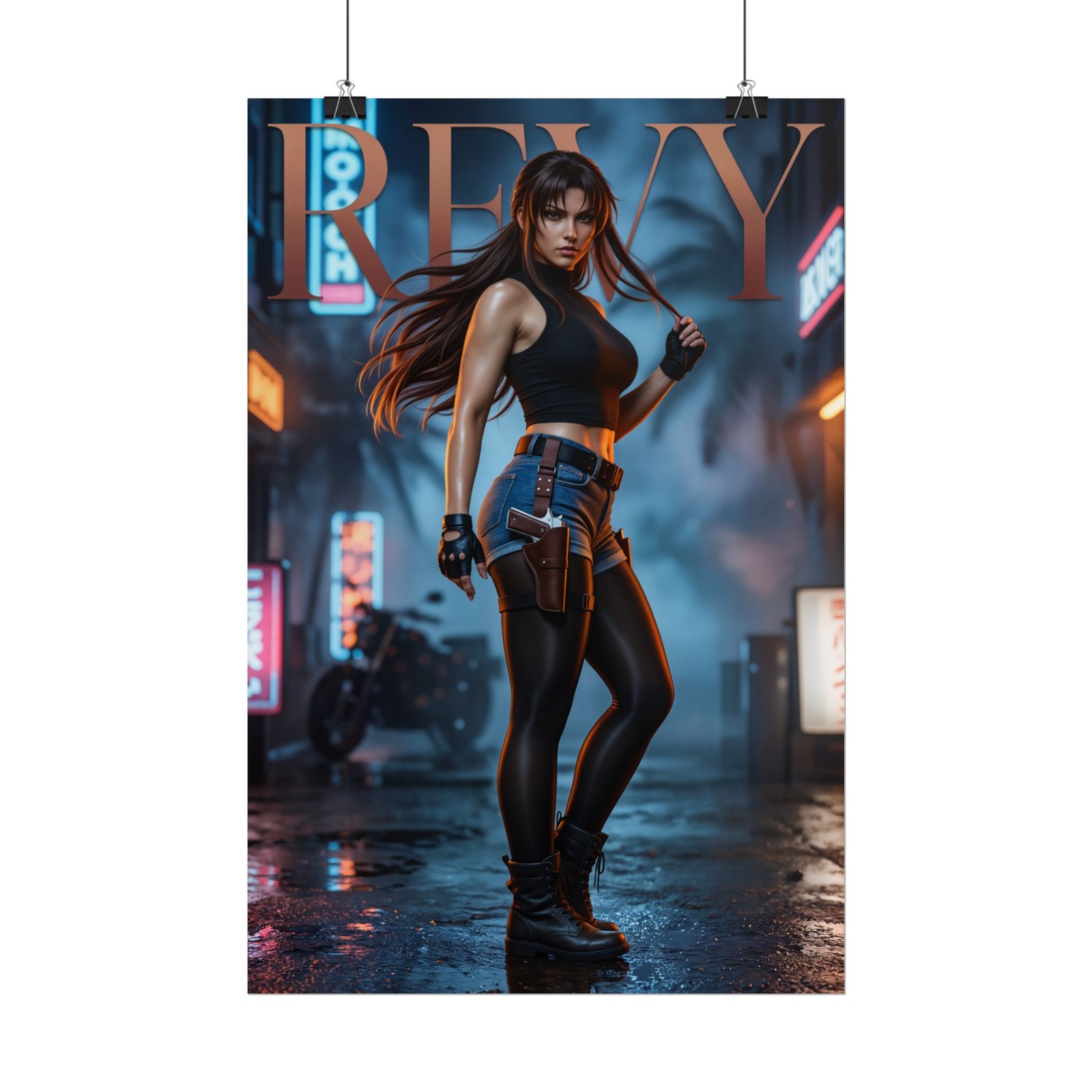 Revy Black Lagoon Poster Anime Action Manga Wall Art Print