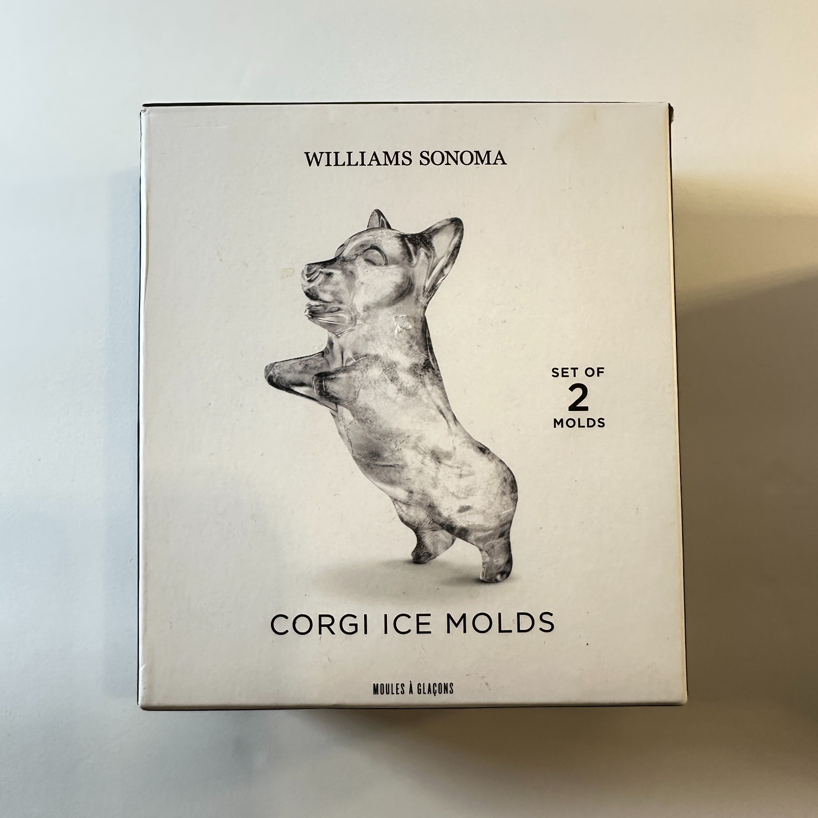 Corgi Williams-Sonoma Ice Cube Molds Set of 2 New