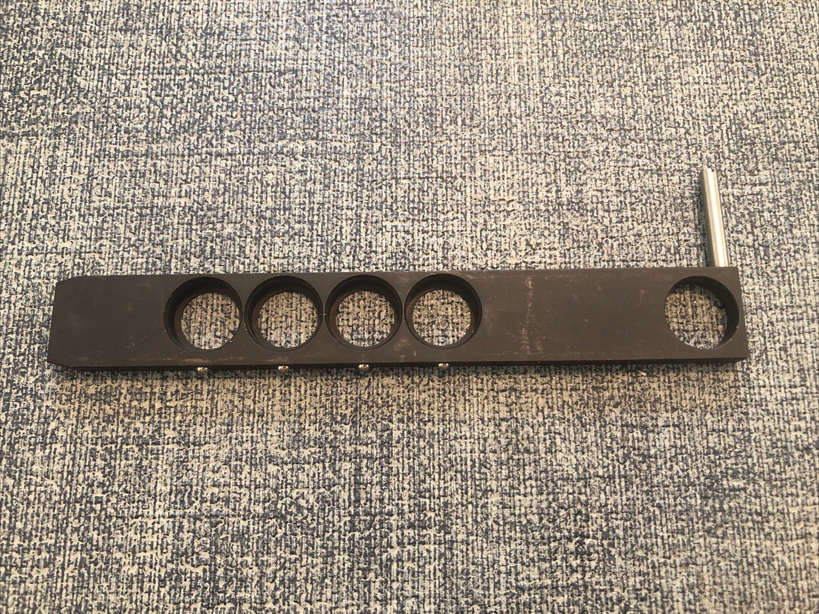 Metal Microscope Filter Slider Holder 4-position 15.5mmx4.6mmx113.5mm 12mm Dia.