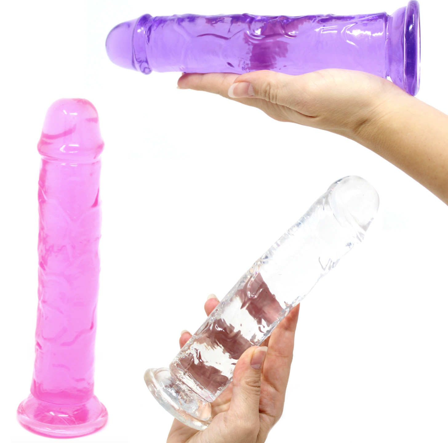 Dildo Penis G Spot Suction Cup Stimulation Soft Silicone Sex Toy Waterproof Anal