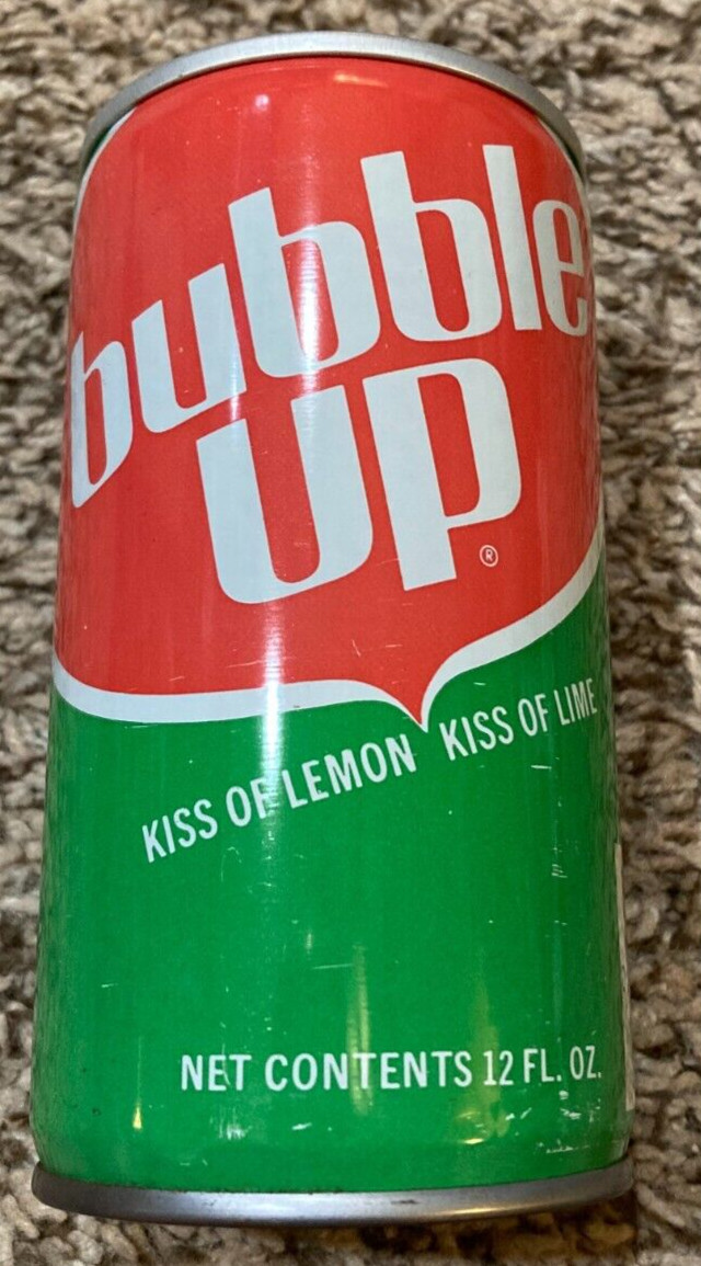 VINTAGE BUBBLE UP LEMON LIME SODA STELL PULL TAB CAN