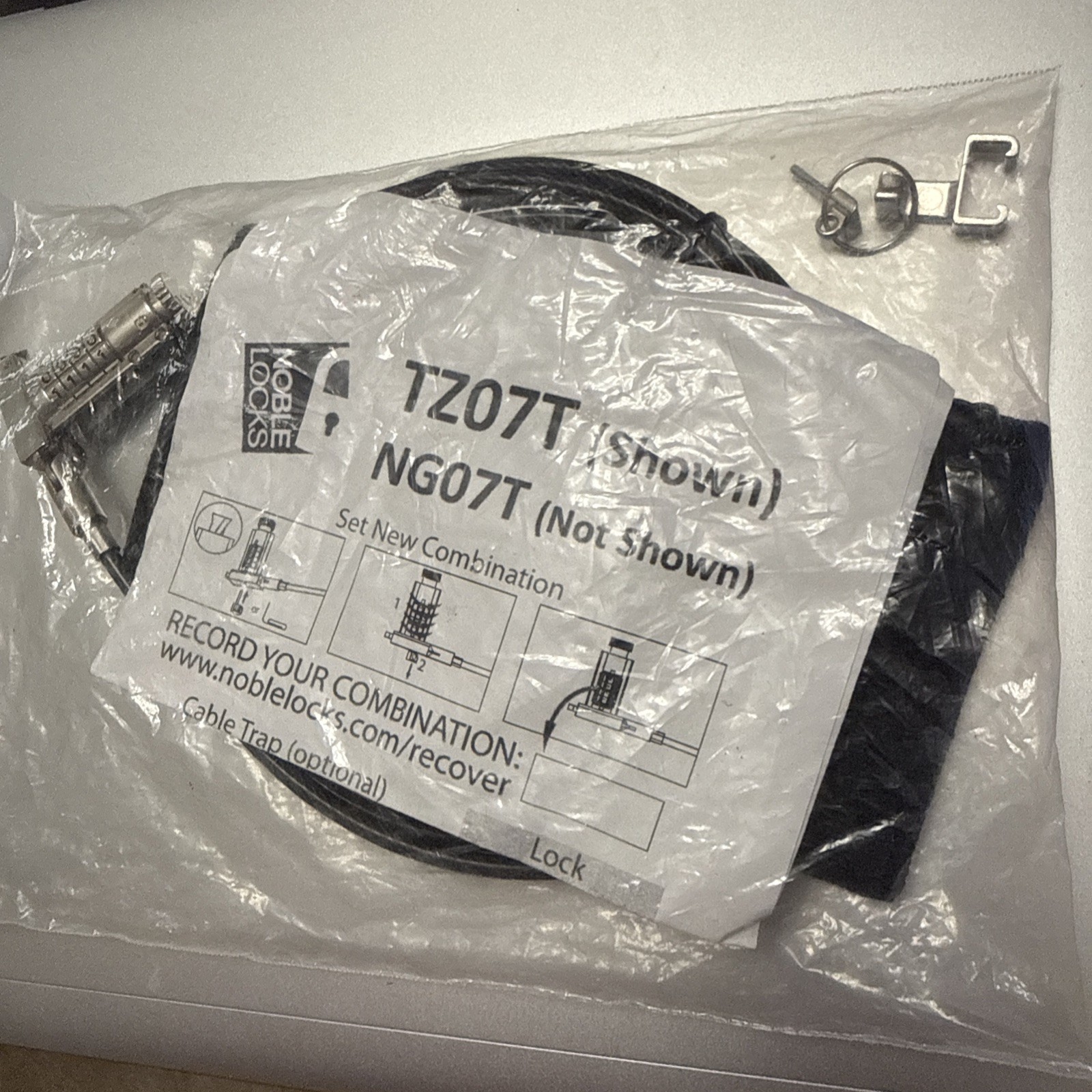 Dell Noble Locks Resettable Combination Wedge Lock TZ07T !!