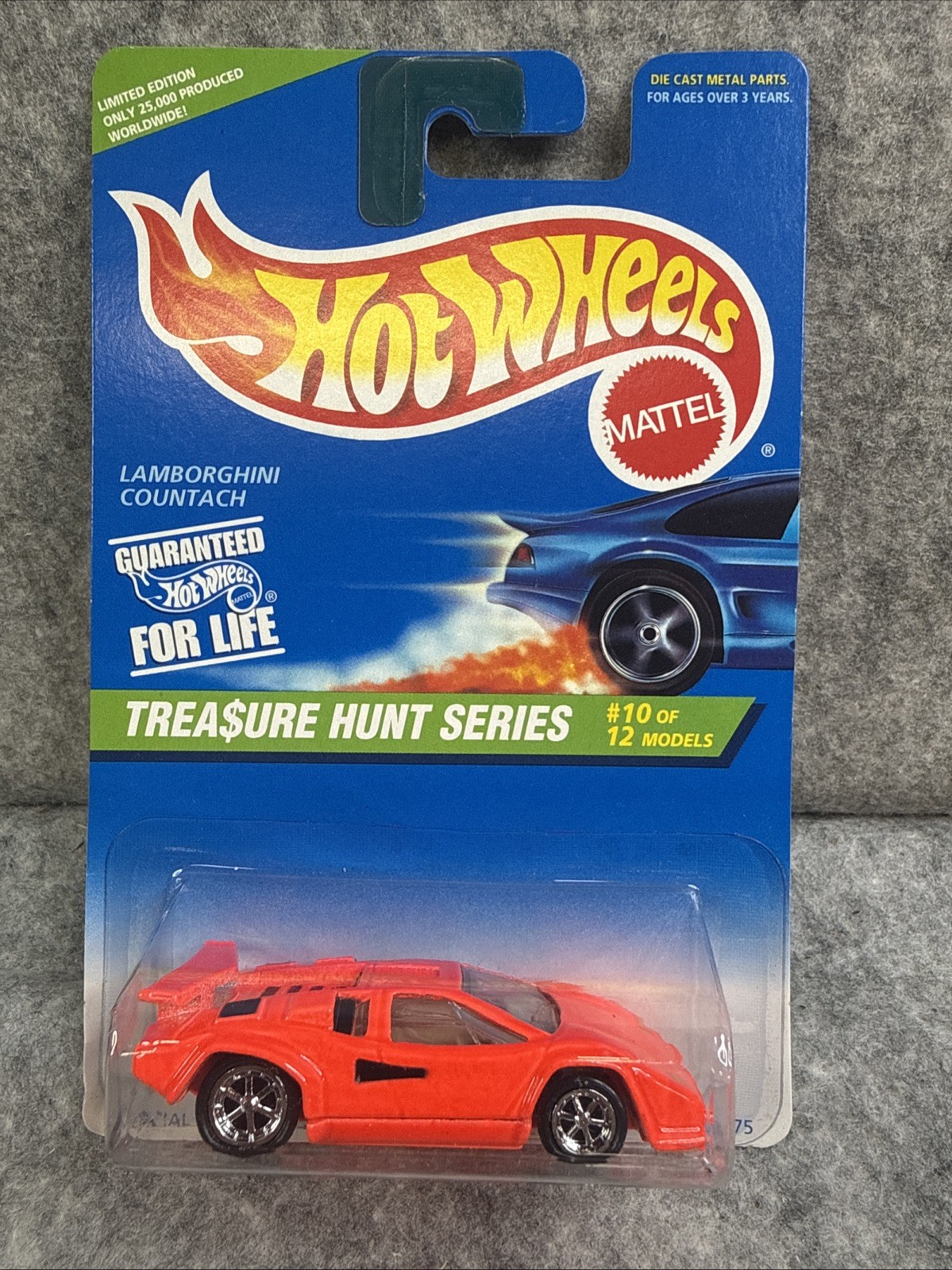 1996 Hot Wheels Lamborghini Countach Treasure Hunt Series 10 of 12 Orange #15075