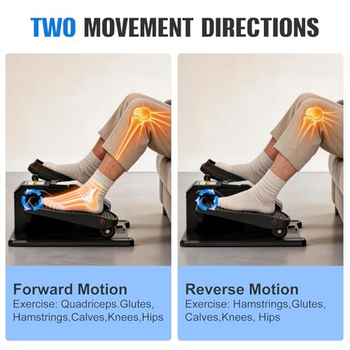 Black Elliptical Machine - Electric Leg Exerciser - Under Desk - Under Desk