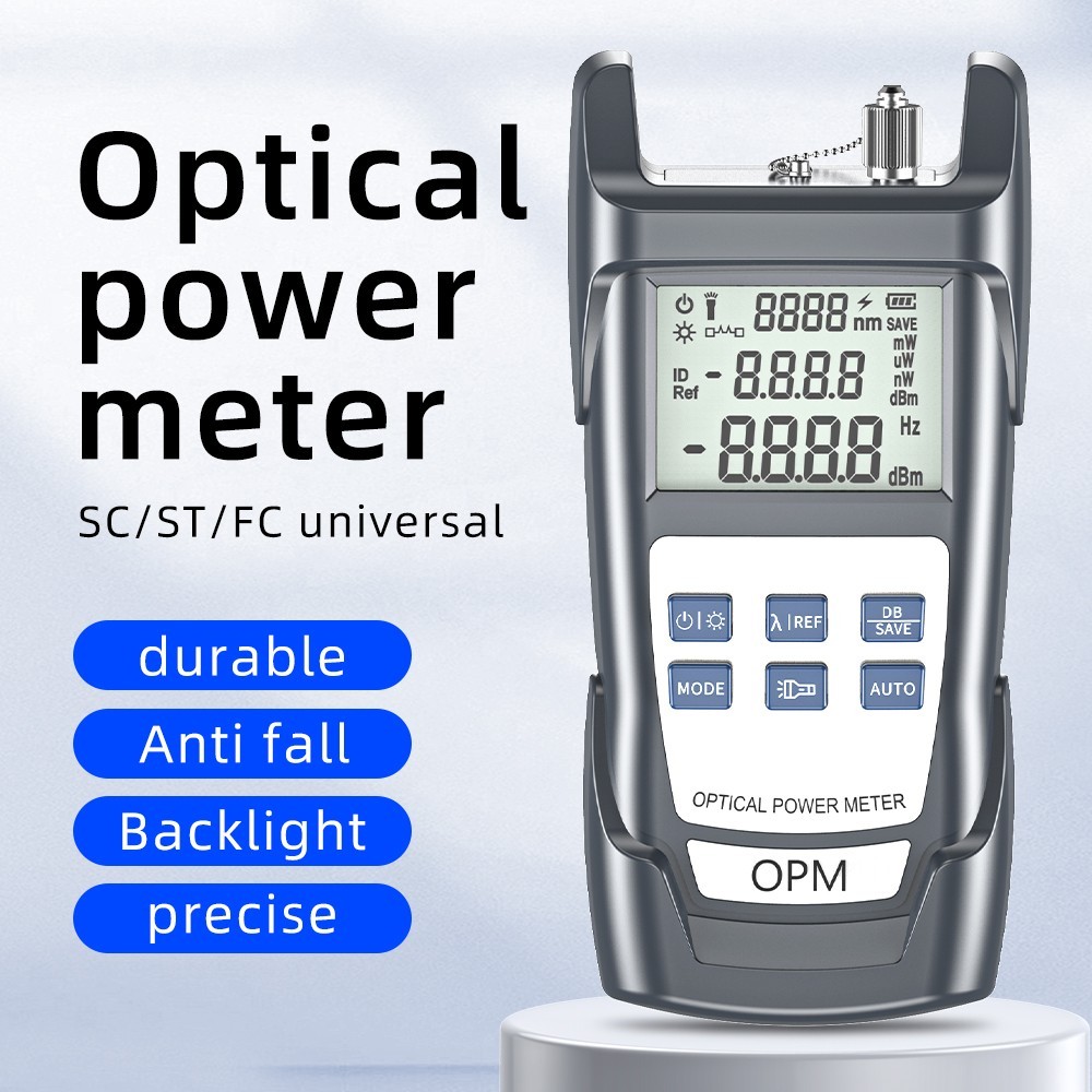 Fiber Optic Cable Tester & Power Meter with FC/SC/ST/LC Interfaces LED Display