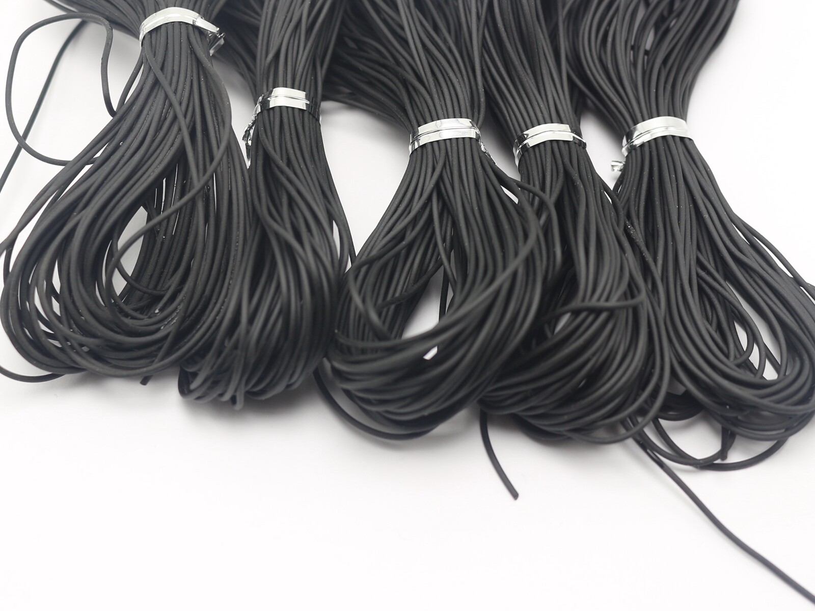 50 Meter Black 1mm Solid Rubber Jewelry Cord String for Jewelry Pendants Craft