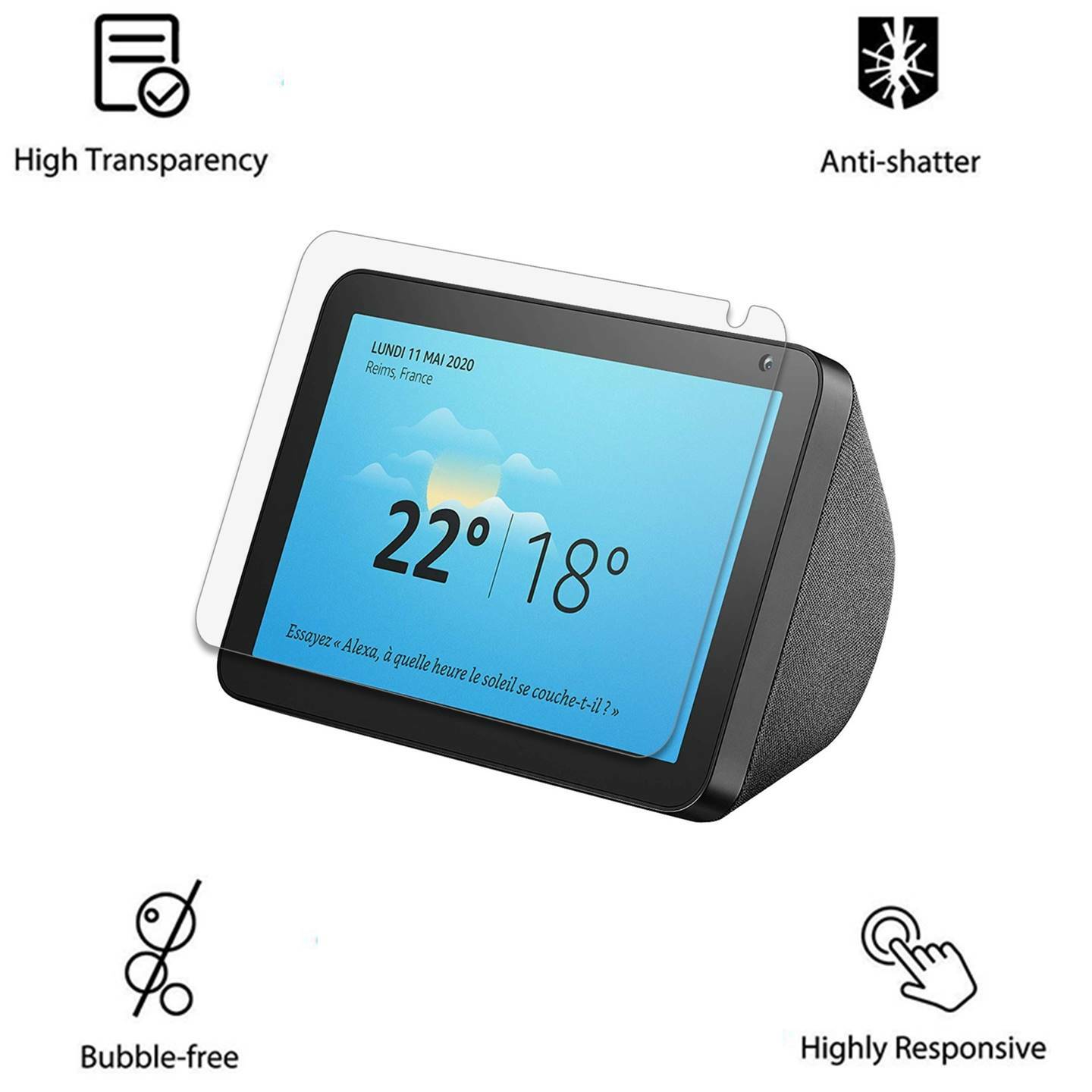 Anti-Glare Matte Screen Protector Guard Shield For Amazon Echo Show 8 (1st Gen)